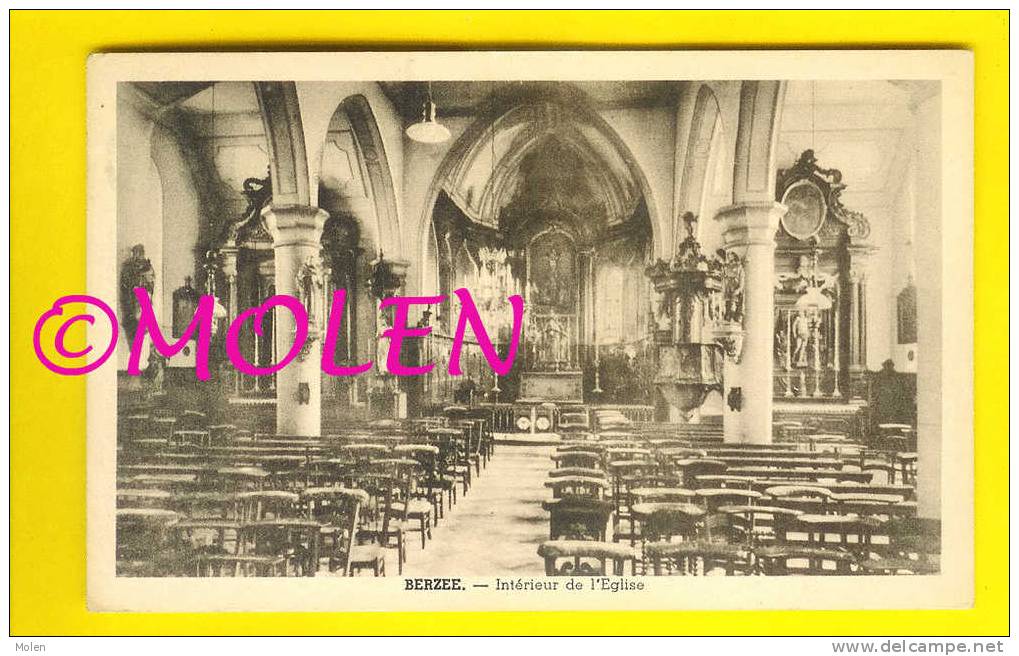 BERZEE INTERIEUR DE L EGLISE CHOEUR - Binnenkant Kerk Met Koor - WALCOURT               A153 - Walcourt
