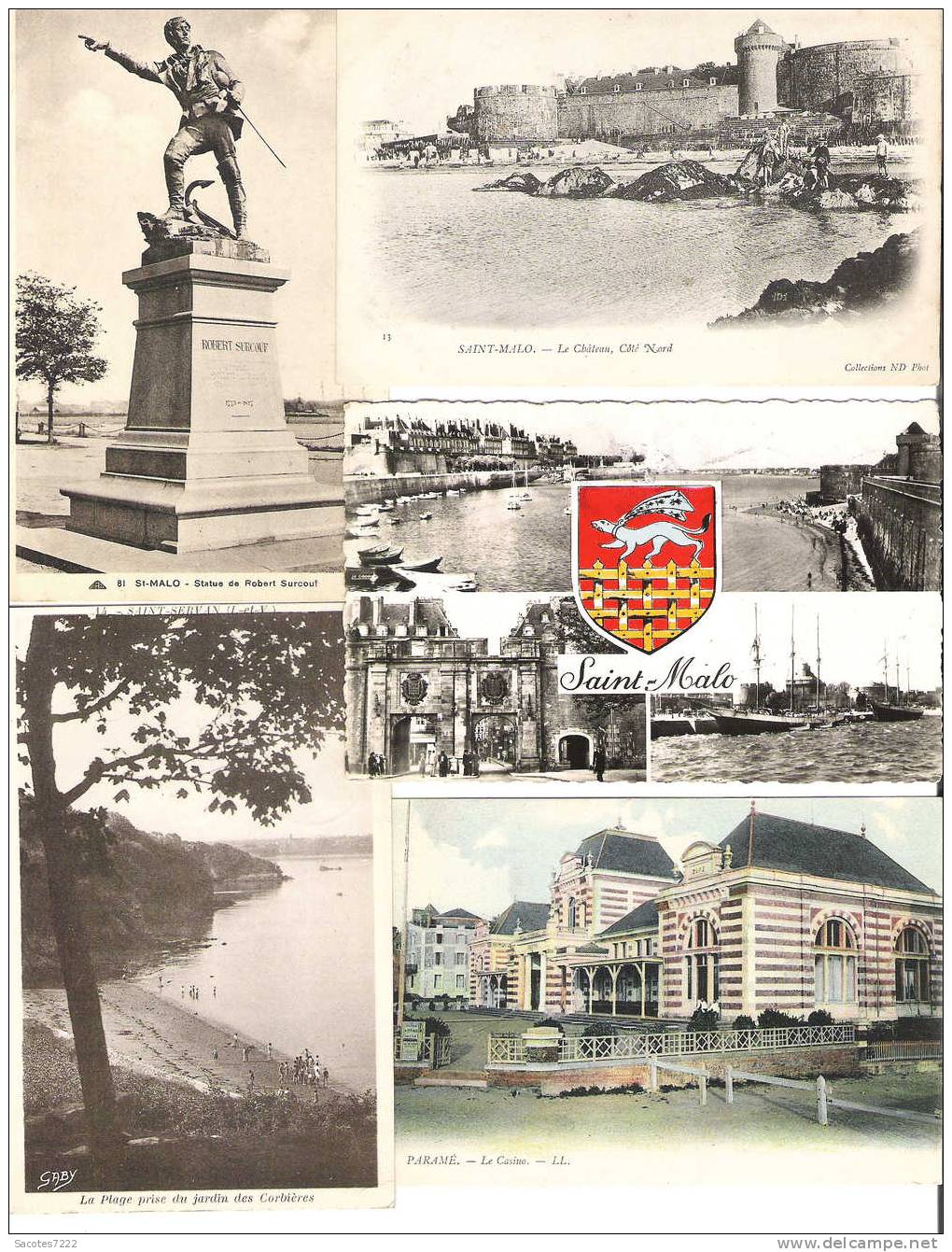 A SAISIR BEAU LOT DE  1000 CPA  ST MALO -  ST SERVAN  - PARAME - 500 Karten Min.