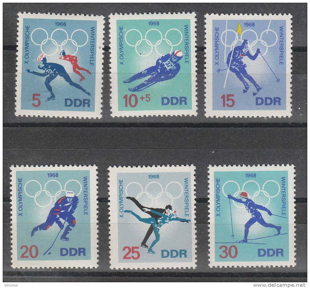 Germania Est   -   1968.  Serie Completa  Per  Le  Olimpiadi Di Grenoble. Complete Series,  MNH, Fresh - Hiver 1968: Grenoble