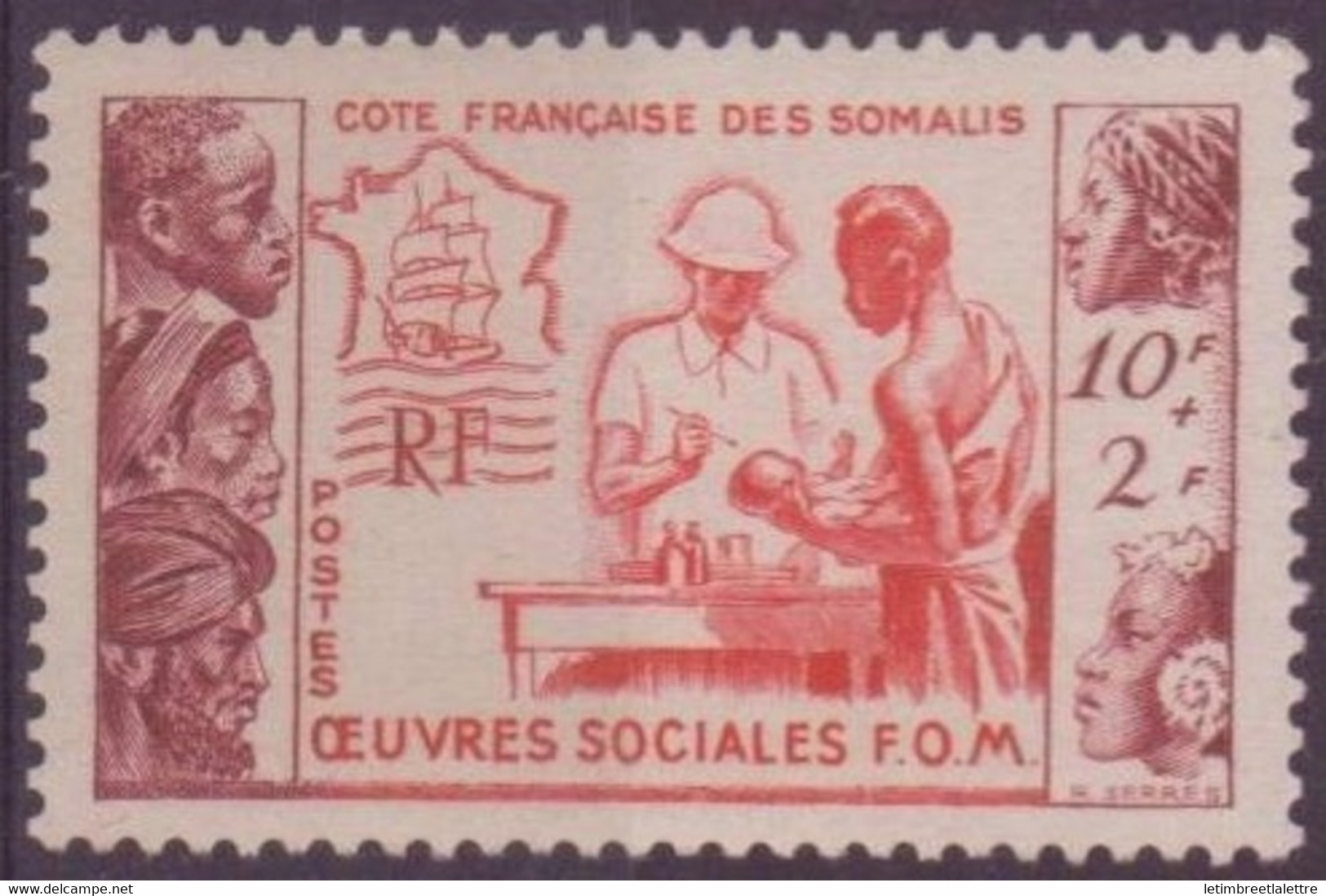 ⭐ Côte Des Somalis - YT N° 283 ** - Neuf Sans Charnière - 1950⭐ - Unused Stamps