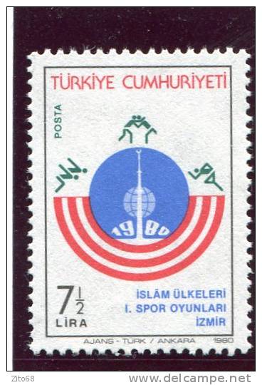 TURQUIE Turkei 1980 Y&T 2291** Natation - Wrestling