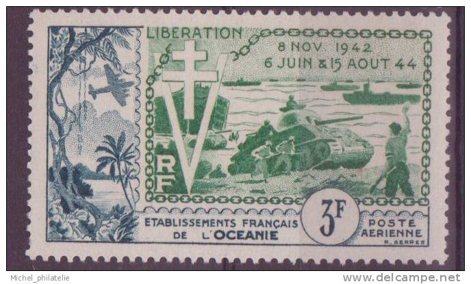 OCEANIE N° 31**   NEUF PAR AVION  SANS CHARNIERE ANNIVERSAIRE DE LA LIBERATION - Airmail