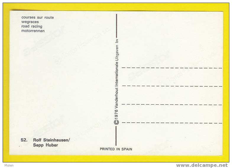 ROLF STEINHAUSEN & SEPP HUBER :  COURSES SUR ROUTES - MOTOR RACES - RACING SPORT S67 - Autres & Non Classés