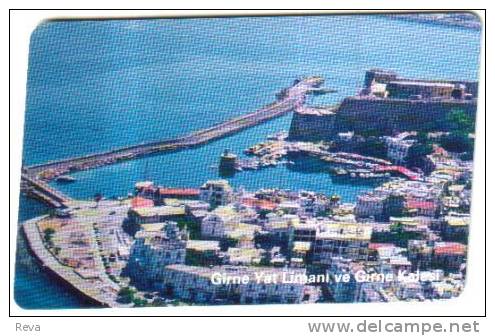 NORTH CYPRUS TURKISH 150 U  GIRNE PORT CITY SKYLINE CHIP  READ DESCRIPTION !! - Cipro