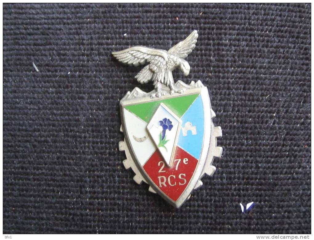 INSIGNE MILITAIRE 27em RCS- DELSART G 2611 - Optics