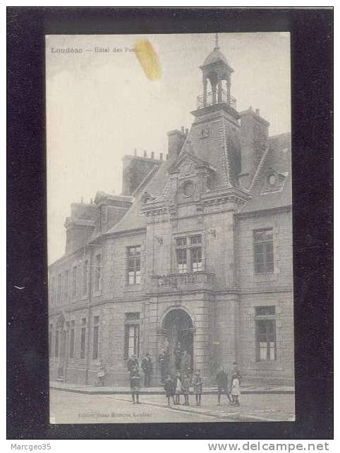 Loudéac Hôtel Des Postes édit.bazar Moderne La Poste Animée - Loudéac