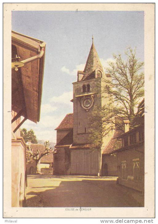 Illustation De L'Eglise De Corsier Sur Calendrier De 1953 - Autres & Non Classés