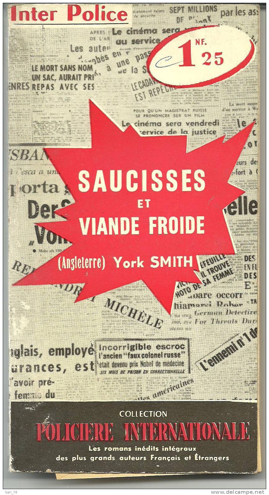 York SMITH : Saucisses Et Viande Froide - Edition PRESSES INTERNATIONALES - 1960 - Presses Internationales