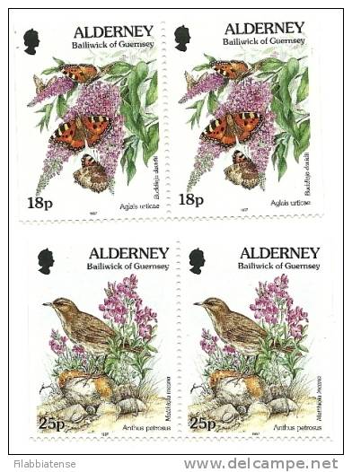 1997 - Alderney 100a + 101a  Flora E Fauna Da Libretto    ----- - Alderney