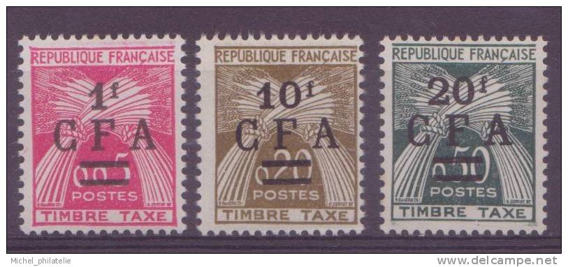 REUNION N° 45/47** TAXE NEUF SANS CHARNIERES  TIMBRES TAXE - Timbres-taxe