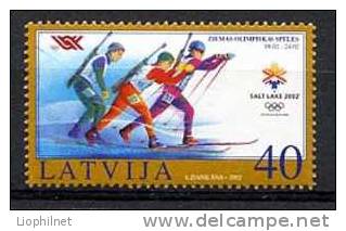 LETTONIE 2002, BIATHLON, 1 Valeur, Neuf. R973 - Inverno2002: Salt Lake City