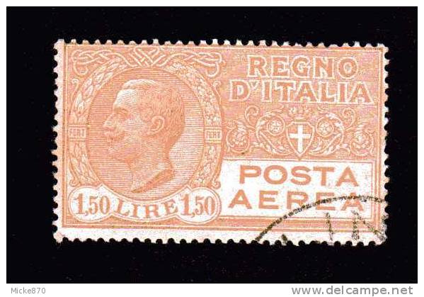 Italie Poste Aérienne N°8 Oblitéré Victor Emmanuel III - Airmail