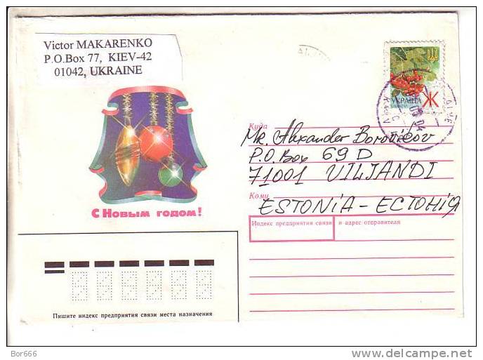 GOOD UKRAINE Postal Cover To ESTONIA 2004 - Good Stamped: Berries - Ukraine