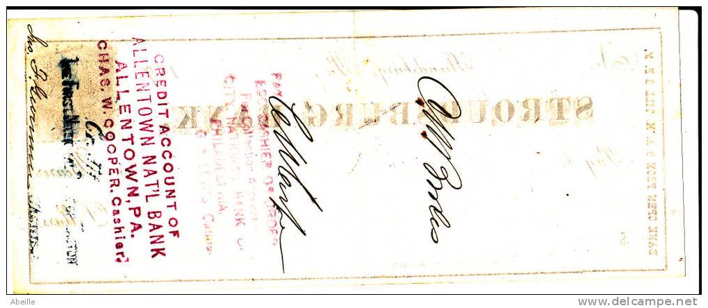 20/127  DOC. DE BANQUE   1875 - Briefe U. Dokumente