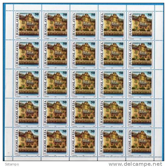 JUGOSLAVIA 1993 EXTRA OFFER Home, Tradition, Culture, Buildings 25 Sets NEVER HINGED - Ungebraucht