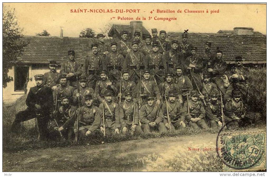 CPA (54) SAINT NICOLAS DU PORT 4 E Bataillo, De Chasseurs A Peds 1er Peleton De La 3e Compagnie - Saint Nicolas De Port