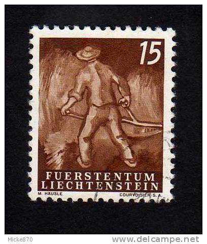 Liechtenstein N°253 Oblitéré Faucheur - Usados