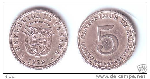 Panama 5 Centesimos 1929 - Panama