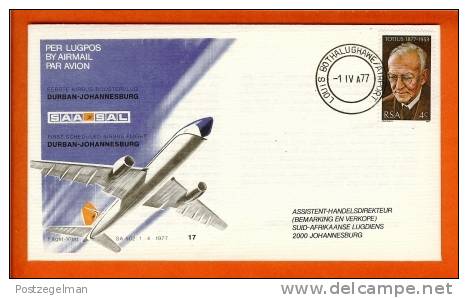 RSA 1-4-77 Airway Cover 17 Durban - JHB - Airplanes