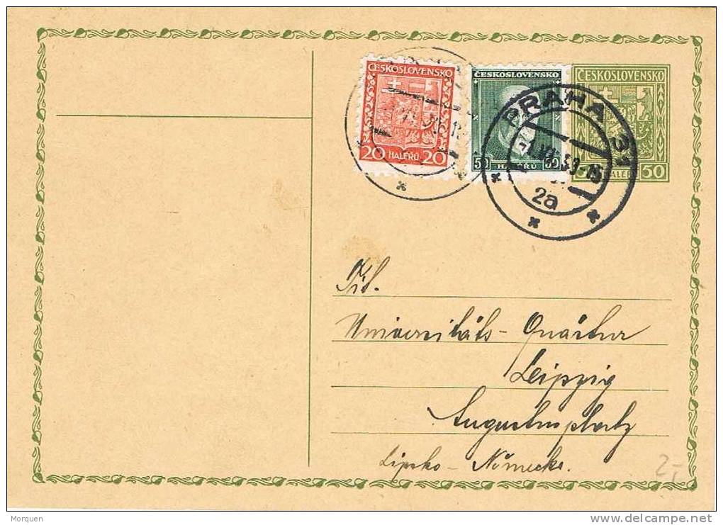 Entyero Postal PRAHA 1933. Checoslovaquia - Ansichtskarten