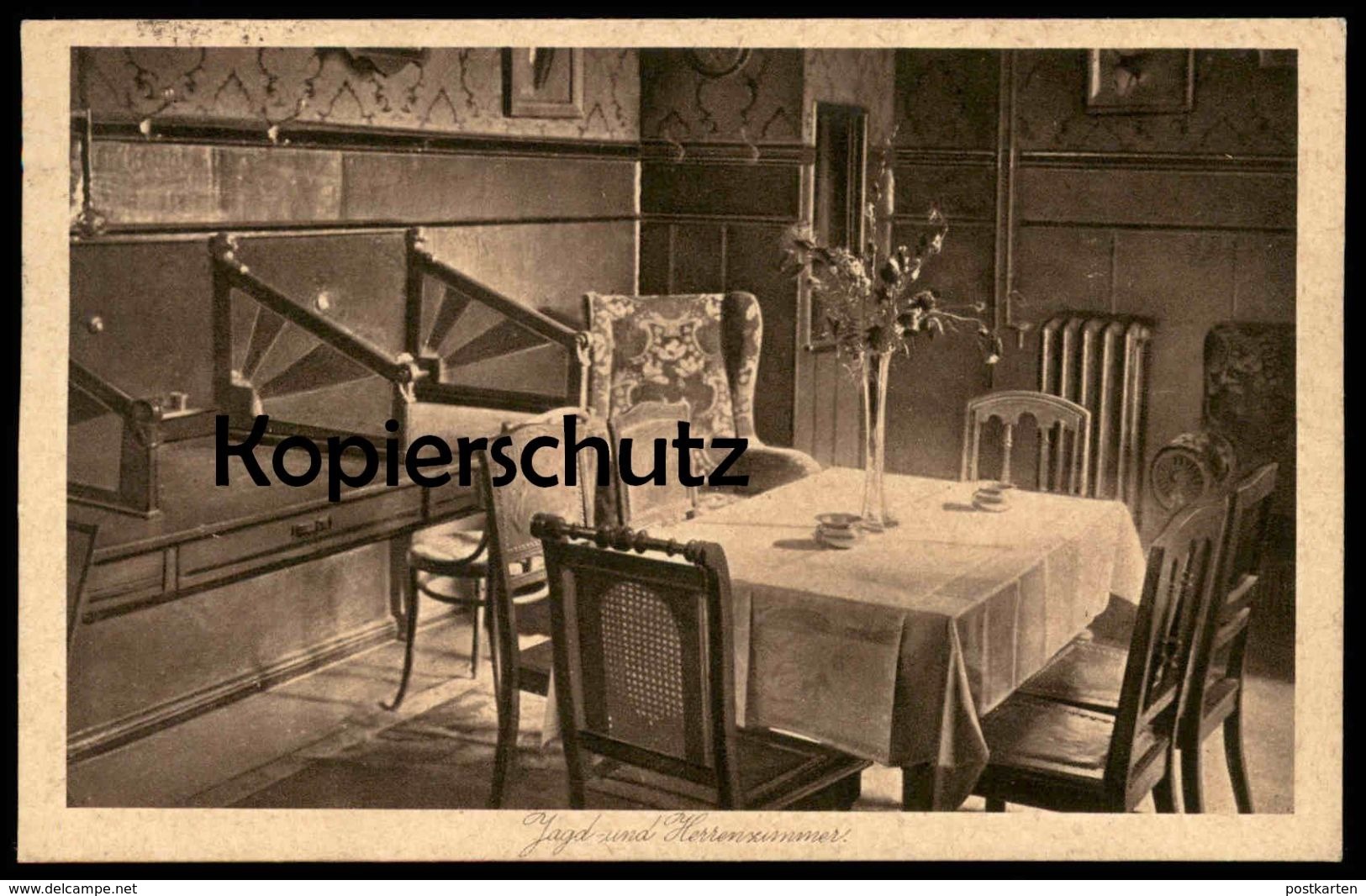 ALTE POSTKARTE RHEINE HOTEL HARTMANN JAGDZIMMER HERRENZIMMER Bahnhofshotel Conditorei Café Garage Postcard AK Cpa - Rheine