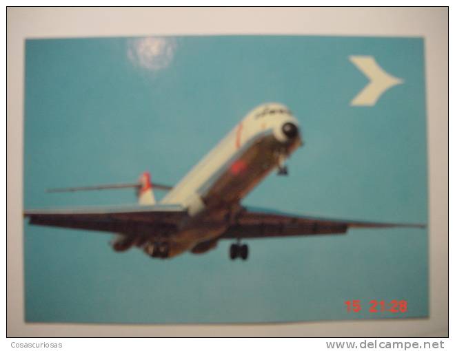 3806  DOUGLAS DC 9 SUPER 80AUSTRIAN  AIRLINES AVION  POSTCARD  YEARS / AÑOS 1980 OTHERS IN MY STORE - 1946-....: Era Moderna