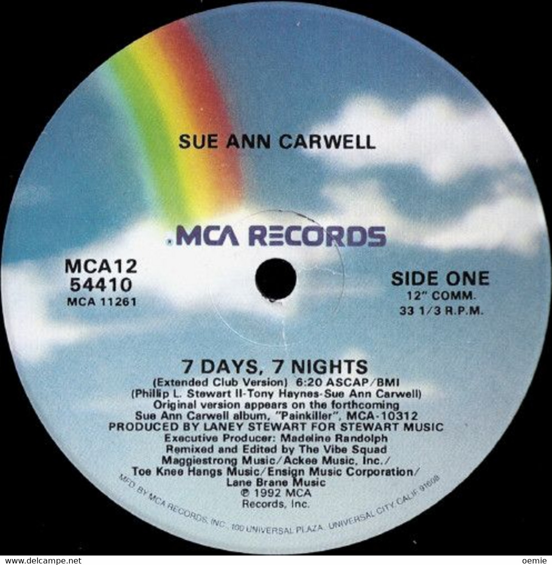 SUE  ANN CARWELL  °°  7 DAYS  7 NIGHTS - 45 Rpm - Maxi-Singles