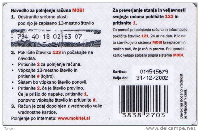 Slovenia, Mobitel, Birds 2, 1000 Tolarjev, Honey Buzzard , Exp. 31/12/2002. - Slowenien