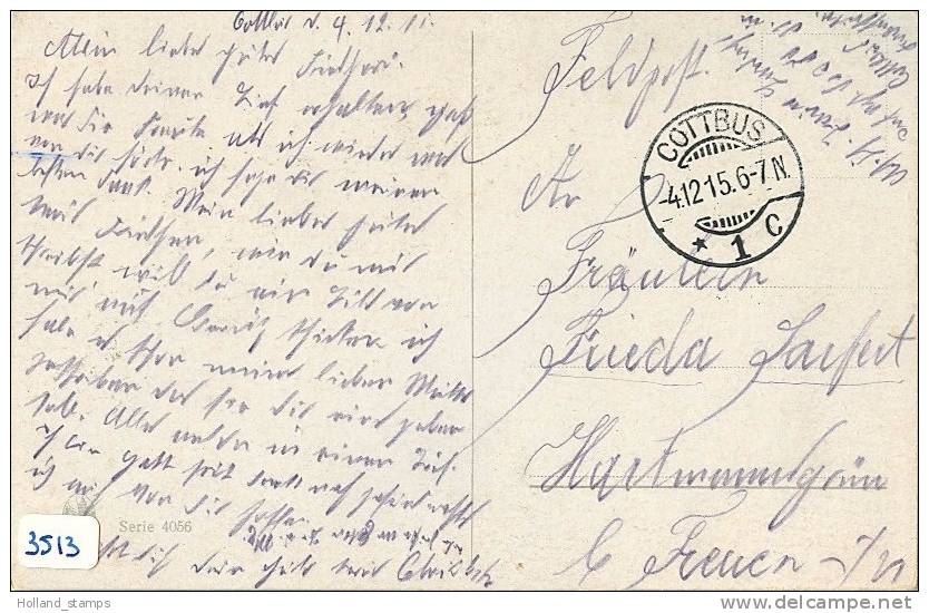 HANDGESCHREVEN VELDPOST MILITIE SOLDATENKAART 1914 UIT COTTBUS (3513) - Postal Stationery