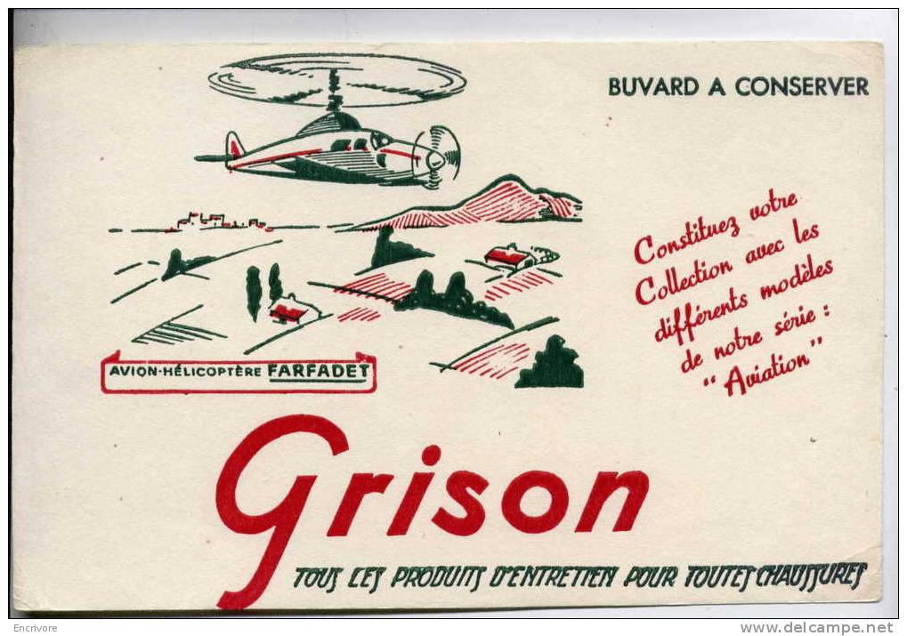 Buvard Cirage GRISON Aviation Avion Hélicoptere Farfadet - Waschen & Putzen