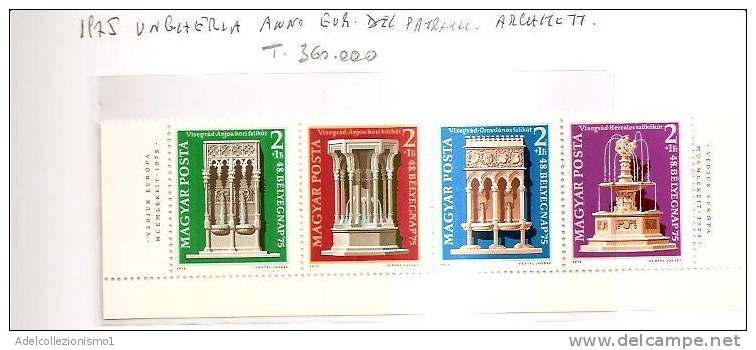 42276)n°4 Valori Serie 1975 Ungheria - Anno Europeo Del Patrimonio Architettonico - Hojas Completas