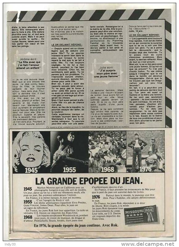 - PAGE DE MAGAZINE ARRACHEE  . PORTRAIT D´ELVIS PRESLEY - Affiches & Posters