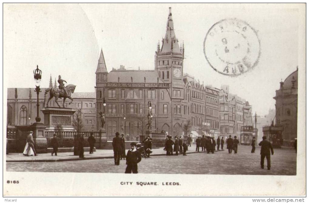 6318     Regno   Unito   Leeds,  City   Square    VG  1919 - Leeds