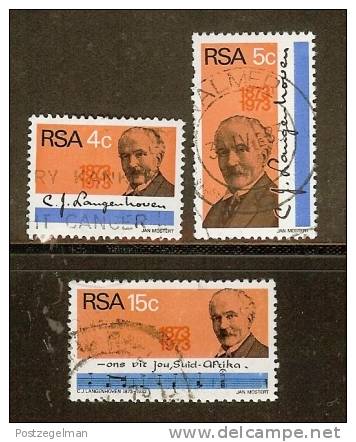 SOUTH AFRICA 1973 Used Stamp(s) C.J. Langenhoven 424-426 #3530 - Gebraucht