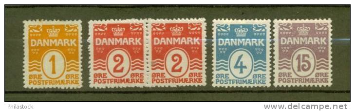 DANEMARK N° 48 à 52 */** Sauf 50 - Nuovi