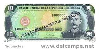 Dominican Republic 1996 - 10 Pesos Oro UNC ESPECIMEN - República Dominicana