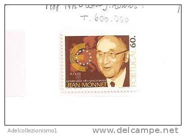 42228)valore Serie 1988 Portogallo , J. Monnet - Postmark Collection