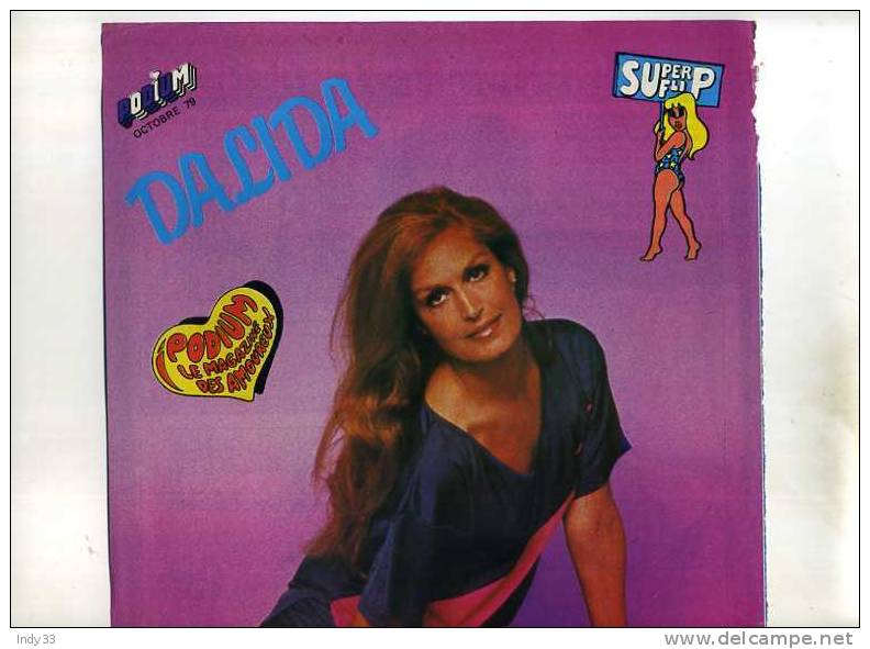 - PHOTO DE DALIDA . PAGE ARRACHEE DU MAGAZINE PODIUM 1979 - Affiches & Posters