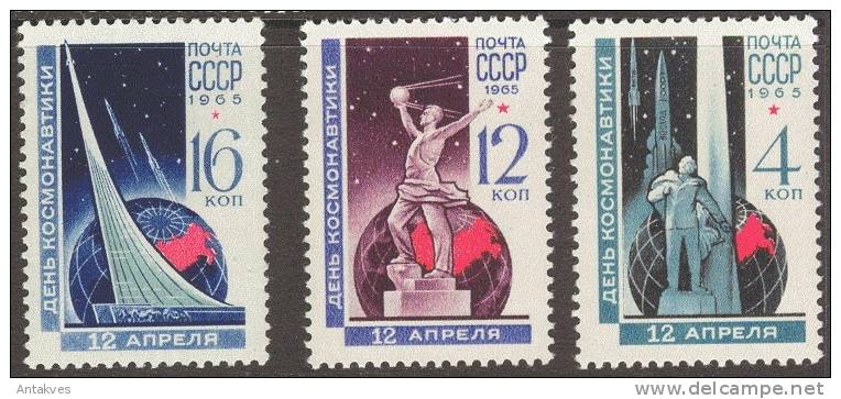 1965 Day Of Space Espase Set Of 3 MNH - Europe
