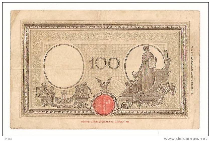 100 LIRE BARBETTI TESTINA FASCIO 15/03/1943 - 100 Lire