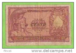 100 LIRE ITALIA ELMATA 31/12/1951 - 100 Lire