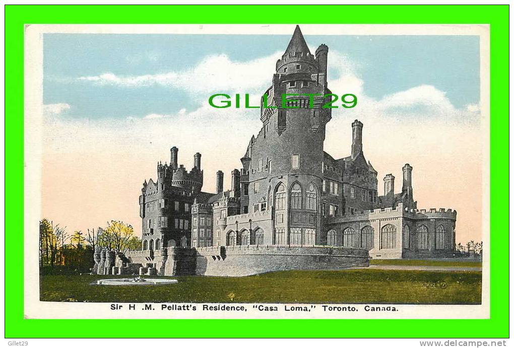 TORONTO, ONTARIO - SIR H.M. PELLAT'S RESIDENCE, CASA LOMA - VALENTINE & SONS - - Toronto