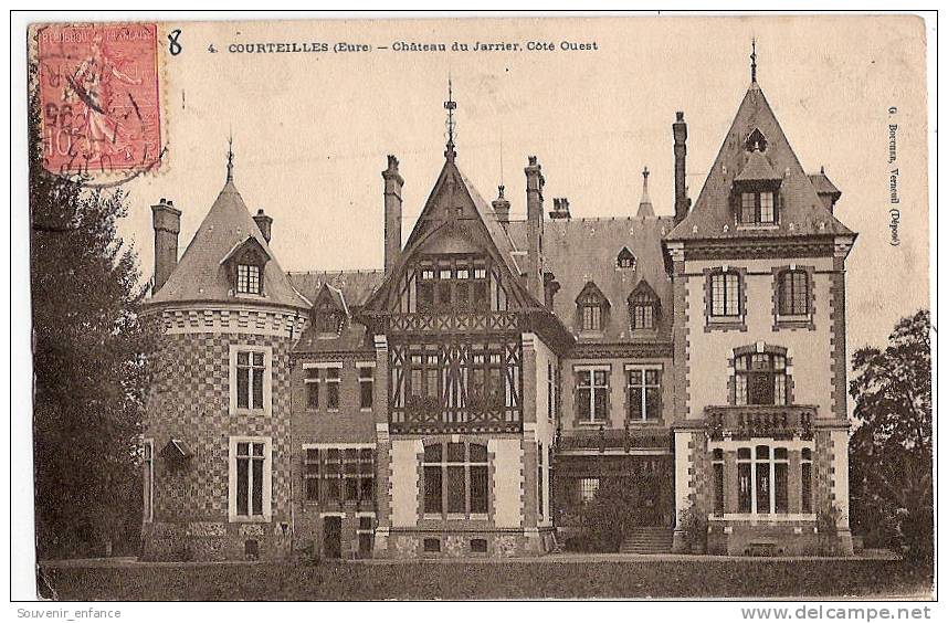 CPA Courteilles Château Du Jarrier Côté Ouest 27 Eure - Lyons-la-Forêt