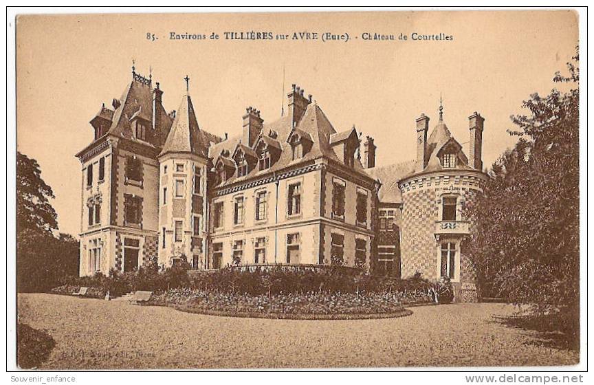 CPA Environs De Tilllières Sur Avre Château De Courtelles 27 Eure - Tillières-sur-Avre