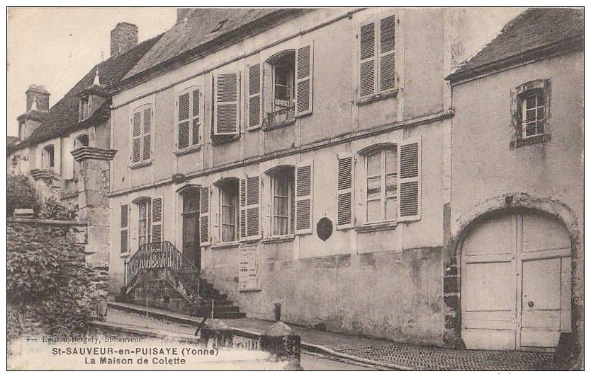 89 ST SAUVEUR EN PUISAYE Gros Plan De La MAISON D' Enfance De L' ECRIVAIN COLETTE En 1941 - Saint Sauveur En Puisaye