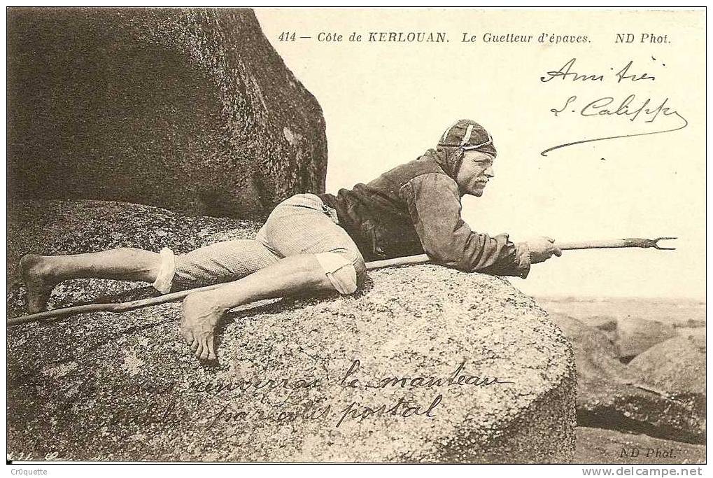 29890 KERLOUAN - LE GUETTEUR D' EPAVES  En 1914 - Kerlouan