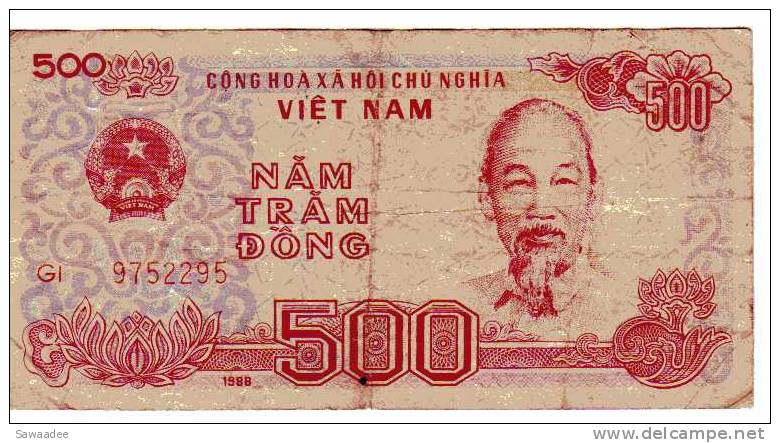 BILLET VIETNAM - P.101 - 500 DONG -1988 - Viêt-Nam