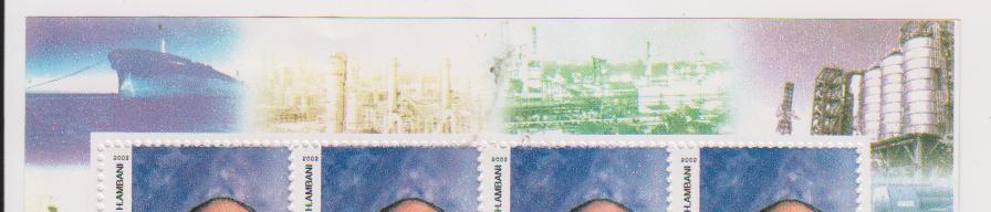 India 2002 MNH, Ambani, MS, Sheetlet, Industrialist, Famous People, Ship, Textiles, Oil Refinery, - Blocchi & Foglietti