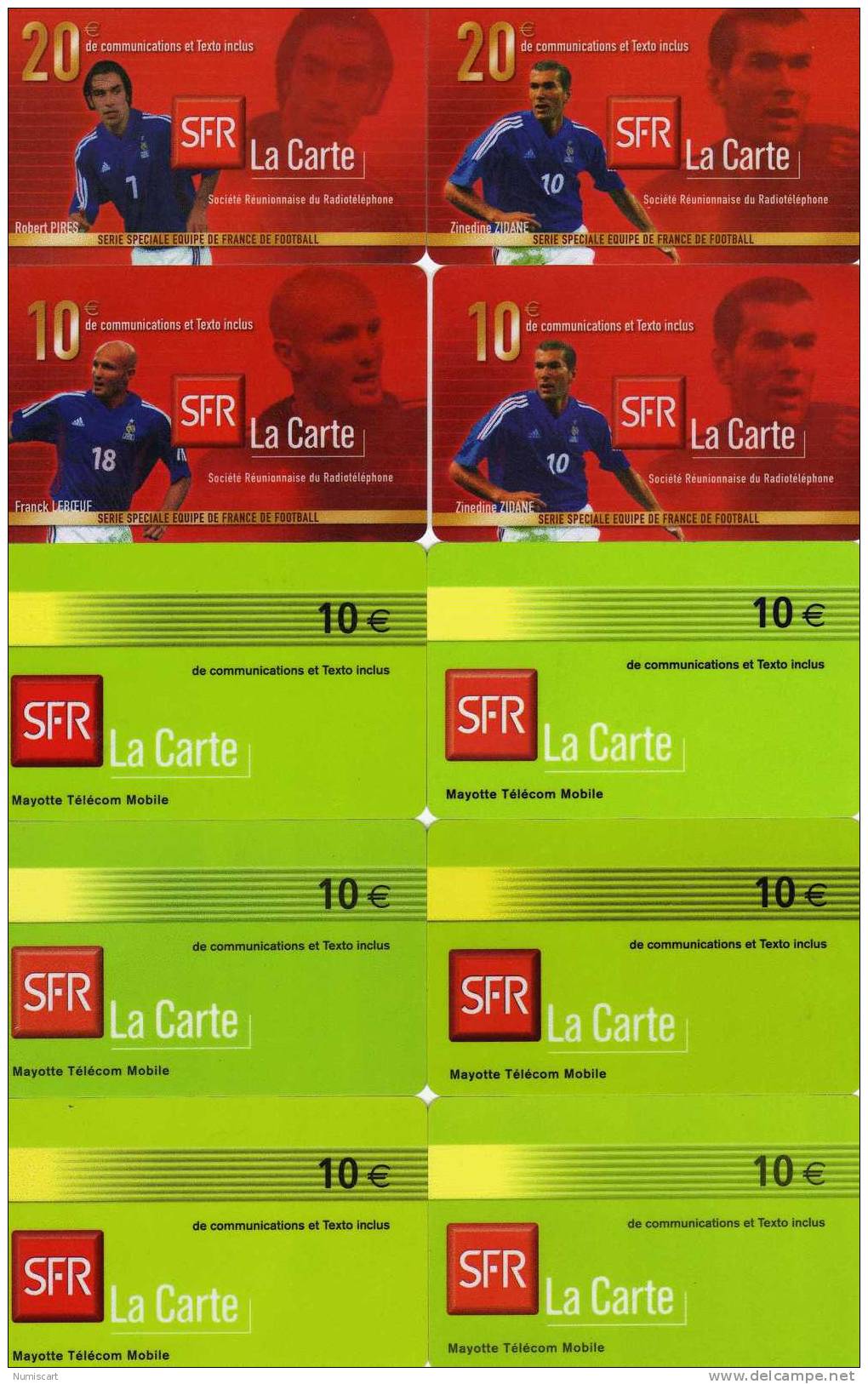 Mobicartes...SFR..  Lot De 90 Cartes... France + Dom.tom...dont Mayotte ... Bcp De Trés Rares !!!!! GROSSES COTES - Lots - Collections