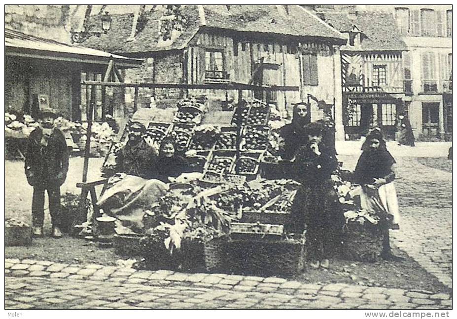 MARCHAND Et MARCHANDE Au MARCHE à HONFLEUR * Carte Pub : CONFISEUR CHOCOLATIER EMILE MORIN à Paris  1432 - Marktplaatsen